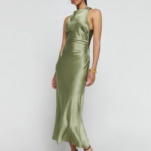Reformation Casette Silk Dress